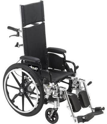 Picture of Lightweight Wheelchair drive™ Viper Plus GT Dual Axle Desk Length Arm Flip Back / Removable Padded Arm Style Black Upholstery 18 Inch Seat Width 300 lbs. Weight CapacityPLA418RBDDA