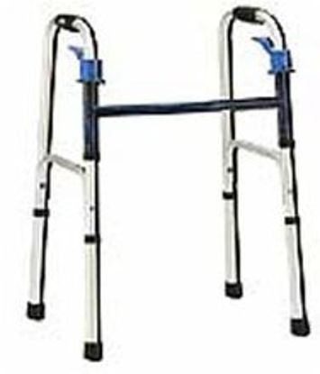 Picture of Dual Release Folding Walker Adjustable Height Deluxe 350 lbs. Weight Capacity 25-1/2 to 32 Inch Height552876