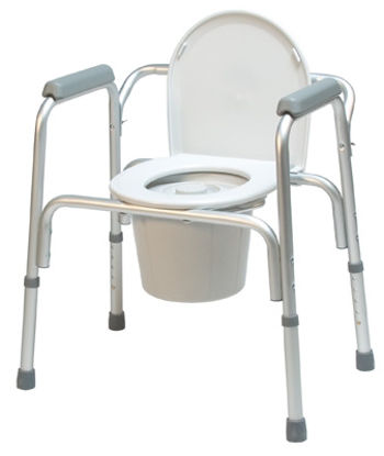 Picture of 3-in-1 Commode Chair Lumex® With Arms Aluminum Frame Removable Back 13-1/2 Inch Seat Width2195A-4