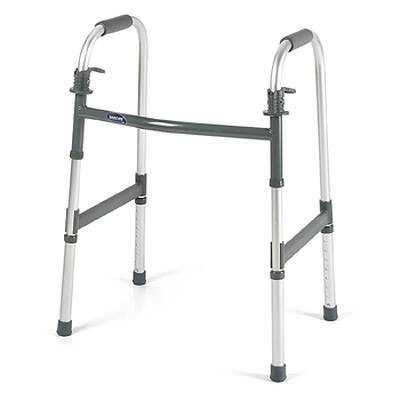 Picture of Bariatric Dual Release Folding Walker Adjustable Height Invacare® I•Class™ Heavy Duty Aluminum Frame 500 lbs. Weight Capacity 30.4 to 37.4 Inch Height6291-HDA