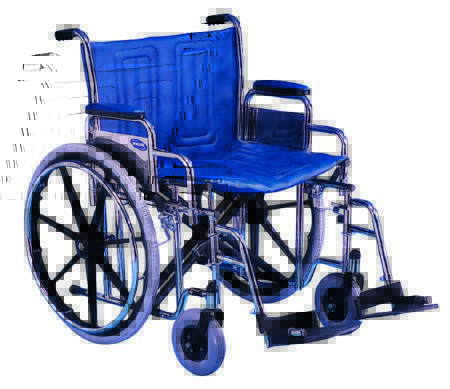 Picture of Bariatric Wheelchair Tracer® IV Heavy Duty Dual Axle Desk Length Arm Removable Padded Arm Style Midnight Blue Upholstery 22 Inch Seat Width 350 lbs. Weight CapacityT422RDAP