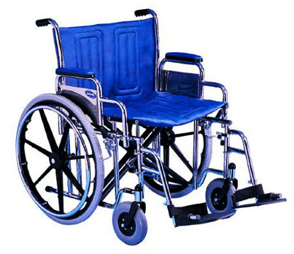Picture of Bariatric Wheelchair Tracer® IV Heavy Duty Dual Axle Desk Length Arm Removable Padded Arm Style Midnight Blue Upholstery 22 Inch Seat Width 350 lbs. Weight CapacityT422RDAP