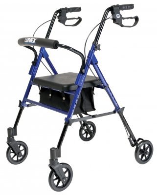 Picture of 4 Wheel Rollator Lumex® Set N' Go Blue Adjustable Height Aluminum FrameRJ4700B