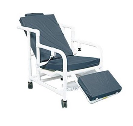 Picture of Commode / Shower Chair Duralife Fixed Arm PVC Frame Padded Back 24 Inch Seat Width1000-1