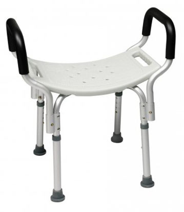 Picture of Shower Chair Lumex® Platinum Collection Padded Removable Arm Aluminum Frame Without Backrest7931RA