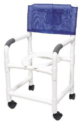 Picture of Commode / Shower Chair Lumex® With Arms PVC Frame Mesh Back 26 Inch Seat Width89250