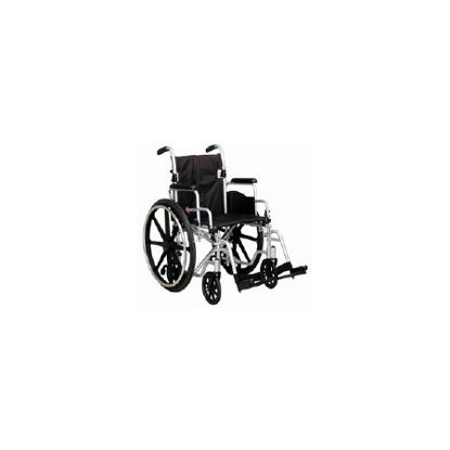 Picture of Transport Wheelchair 250 lbs. Weight Capacity Desk Length / Flip Back / Padded Arm Black UpholsteryL405AMDIMU