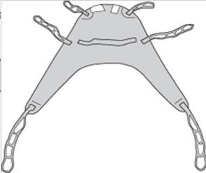 Picture of Seat and Back Divided Leg Sling 4 or 6 Point With Head Support Straps - Attached Large 450 lbs. Weight Capacity13262L