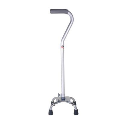 Picture of Small Base Quad Cane Carex® Aluminum 28 to 37 Inch Height SilverFGA73600 0000
