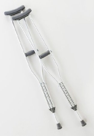 Picture of Underarm Crutches Aluminum Frame Tall Adult 300 lbs. Weight Capacity Push Button AdjustmentCA901TL