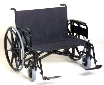 Picture of Bariatric Wheelchair Regency XL 2000 Heavy Duty Full Length Arm Removable Arm Style Swing-Away Footrest Black Upholstery 24 Inch Seat Width 700 lbs. Weight Capacity6724-22-62-28