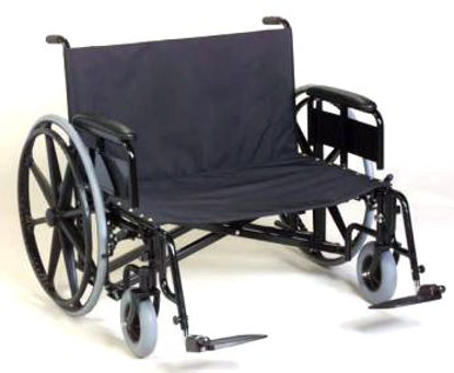 Picture of Bariatric Wheelchair Regency XL 2000 Heavy Duty Full Length Arm Removable Arm Style Swing-Away Footrest Black Upholstery 24 Inch Seat Width 700 lbs. Weight Capacity6724-22-62-28