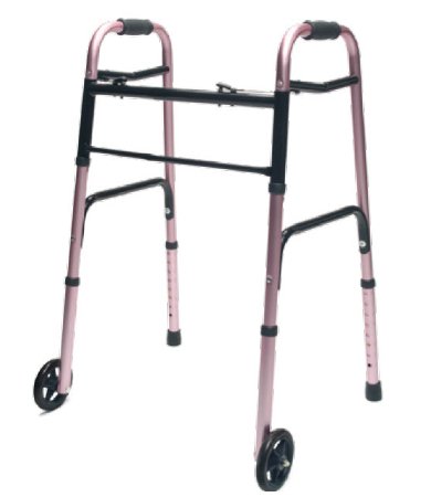 Picture of Dual Release Folding Walker Adjustable Height Lumex® ColorSelect® Aluminum Frame 300 lbs. Weight Capacity 32 to 39 Inch Height716270PK-2