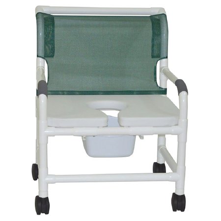 Picture of Commode / Shower Chair MJM International Deluxe PVC Frame126-4TW-NB-RB