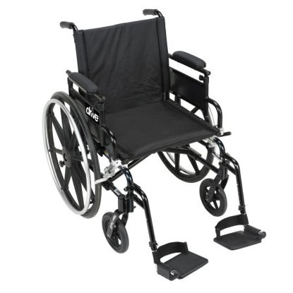 Picture of Lightweight Wheelchair drive™ Viper Plus GT Dual Axle Full Length Arm Flip Back / Removable Padded Arm Style Black Upholstery 16 Inch Seat Width 300 lbs. Weight CapacityPLA416FBFAARAD-SF