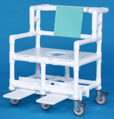 Picture of Bariatric Shower Chair ipu® Fixed Arm PVC Frame Mesh Back 28 Inch Seat WidthBSC660