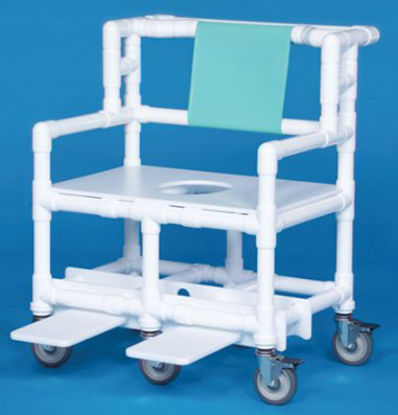 Picture of Bariatric Shower Chair ipu® Fixed Arm PVC Frame Mesh Back 28 Inch Seat WidthBSC660