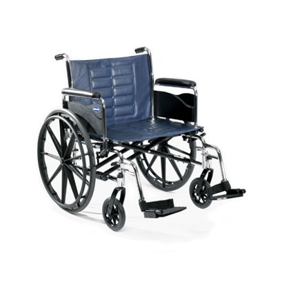 Picture of Bariatric Wheelchair Tracer® IV Heavy Duty Full Length Arm Removable Padded Arm Style Black Upholstery 22 Inch Seat Width 350 lbs. Weight CapacityT422RFAP