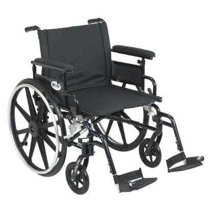 Picture of Lightweight Wheelchair drive™ Viper Plus GT Dual Axle Full Length Arm Flip Back / Removable Padded Arm Style Black Upholstery 22 Inch Seat Width 350 lbs. Weight CapacityPLA422FBFAAR-SF