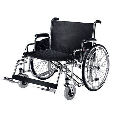 Picture of Bariatric Wheelchair Zion Heavy Duty Desk Length Arm Removable Arm Style Swing-Away Footrest Black Upholstery 26 Inch Seat Width 600 lbs. Weight CapacityN472FMDZMU