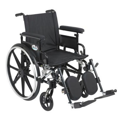 Picture of Lightweight Wheelchair drive™ Viper Plus GT Dual Axle Full Length Arm Flip Back / Removable Padded Arm Style Black Upholstery 20 Inch Seat Width 300 lbs. Weight CapacityPLA420FBFAARAD-ELR