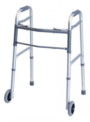 Picture of Dual Release Folding Walker Adjustable Height Lumex® Everyday Aluminum Frame 25-1/2 to 32-1/2 Inch Height716370A-2