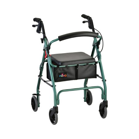 Picture of 4 Wheel Rollator GetGO Classic Green Folding Aluminum Frame4202CGN