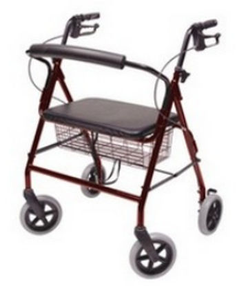 Picture of Bariatric 4 Wheel Rollator Lumex® Walkabout Contour Imperial Burgundy Aluminum FrameRJ4405R