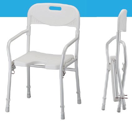 Picture of Folding Shower Chair Nova With Arms With Backrest 21 Inch Seat Width9400