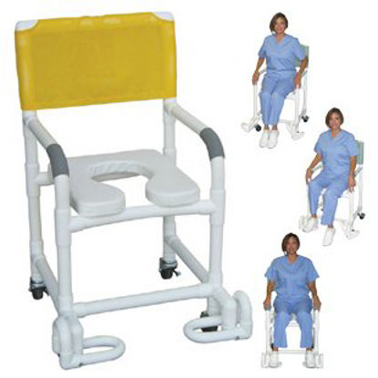 Picture of Shower Chair MJM International PVC Frame 18 Inch Internal Seat Width / 22 Inch External Seat Width118-3TW-SSDE-IF
