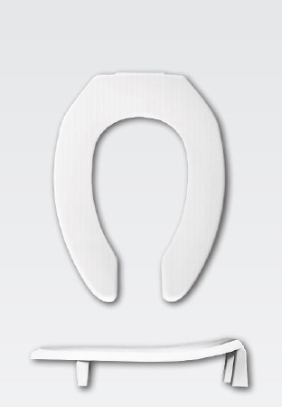 Picture of Elongated Raised Toilet Seat Medic-Aid® Heavy Duty 3 Inch Height White3L2155T