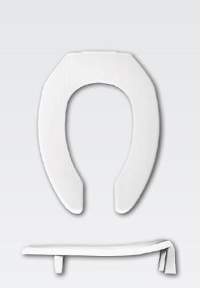 Picture of Elongated Raised Toilet Seat Medic-Aid® Heavy Duty 3 Inch Height White3L2155T