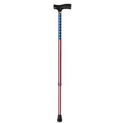 Picture of T-Handle Cane Carex® Aluminum 31 to 40 Inch Height US Flag PrintFGA52900 0000