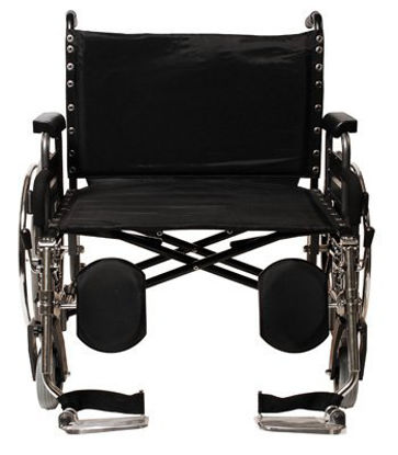 Picture of Bariatric Wheelchair Paramount™ XD Heavy Duty Desk Length Arm Removable Arm Style Swing-Away Footrest Black Upholstery 30 Inch Seat Width 650 lbs. Weight Capacity5PX10820