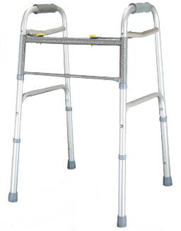 Picture of Dual Release Folding Walker Adjustable Height Lumex® Aluminum Frame 300 lbs. Weight Capacity 32-1/2 to 41-1/2 Inch Height616070A
