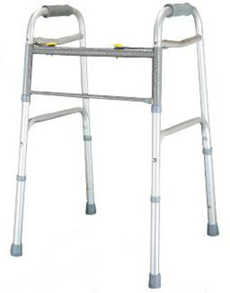 Picture of Dual Release Folding Walker Adjustable Height Lumex® Aluminum Frame 300 lbs. Weight Capacity 32-1/2 to 41-1/2 Inch Height616070A