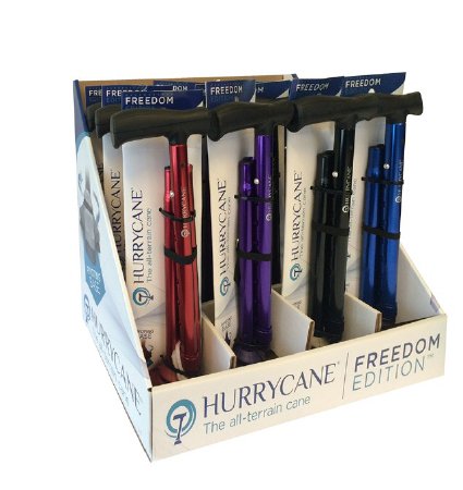 Picture of Folding Cane HurryCane® Freedom Edition™ Aluminum 30-1/2 to 37-1/2 Inch Height PurpleHCANE-PR-C2