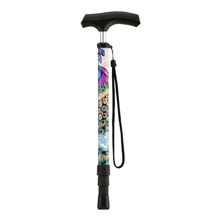 Picture of CANE, FOLDING CLICK PROUD PEACOCK (24/CS)3070PK