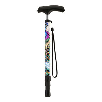 Picture of CANE, FOLDING CLICK PROUD PEACOCK (24/CS)3070PK