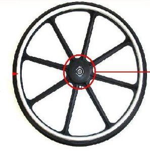 Picture of Wheelchair Standard Wheel For Sentra Reclining WheelchairSTDS1001