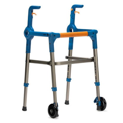 Picture of Walker with Wheels Adjustable Height Roami Aluminum Frame 300 lbs. Weight Capacity 34 to 39 Inch Height7102766