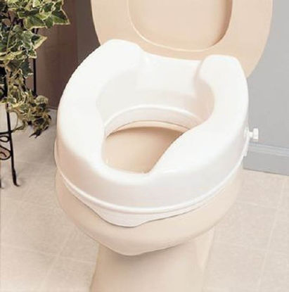 Picture of Raised Toilet Seat Savanah™ 6 Inch Height White 420 lbs. Weight CapacityAA2116