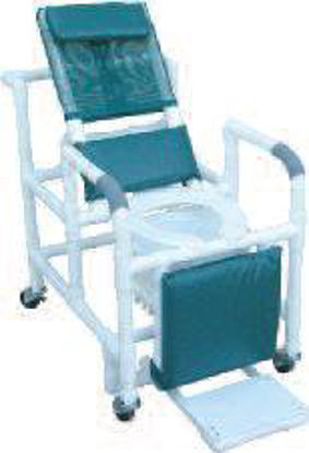 Picture of Commode / Shower Chair MJM International With Arms PVC Frame Mesh Back 24 Inch Seat Width196-SQ-PAIL