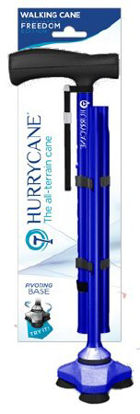 Picture of Folding Cane HurryCane® Freedom Edition™ Aluminum 30-1/2 to 37-1/2 Inch Height BlueHCANE-BL-C2
