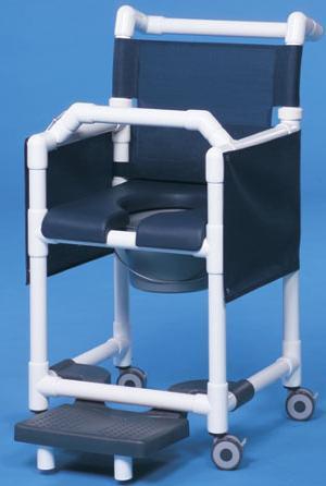 Picture of Commode / Shower Chair ipu® Fixed Arm PVC Frame Mesh Back 17-1/4 Inch Seat WidthSCC777N