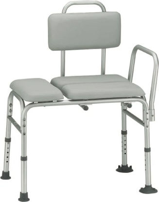 Picture of drive™ Knocked Down Bath Transfer Bench Arm Rail 17-3/4 to 21-3/4 Inch Seat Height 400 lbs. Weight Capacity12005KD-2