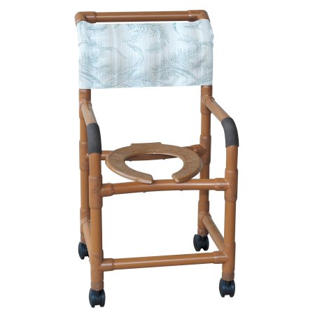Picture of Shower Chair MJM International Fixed Arm PVC Frame Mesh Back 18 Inch Seat WidthWT118-3