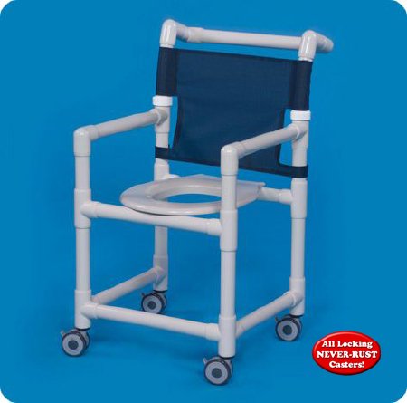 Picture of Shower Chair Original Fixed Arm PVC Frame Mesh BackSC9200
