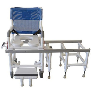 Picture of Bath Bench 100 Series Adjustable Arm Plastic Frame With Backrest 23 Inch Seat WidthD116-5-SLIDE-SP