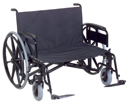 Picture of Bariatric Reclining Wheelchair Regency XL 2000 Heavy Duty Desk Length Arm Removable Arm Style Swing-Away Elevating Legrest Black Upholstery 32 Inch Seat Width 700 lbs. Weight Capacity67322030R